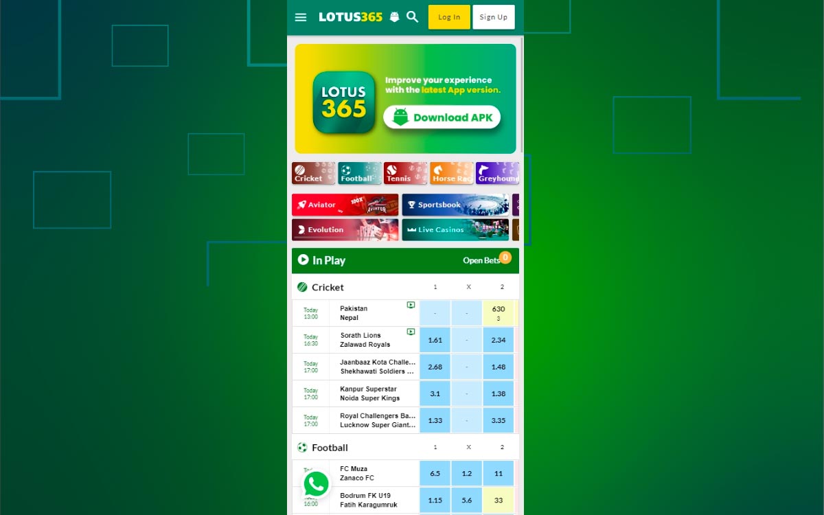 Lotus365 casino app screenshots