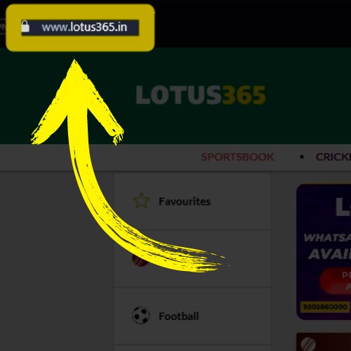 Go to the official Lotus365 website