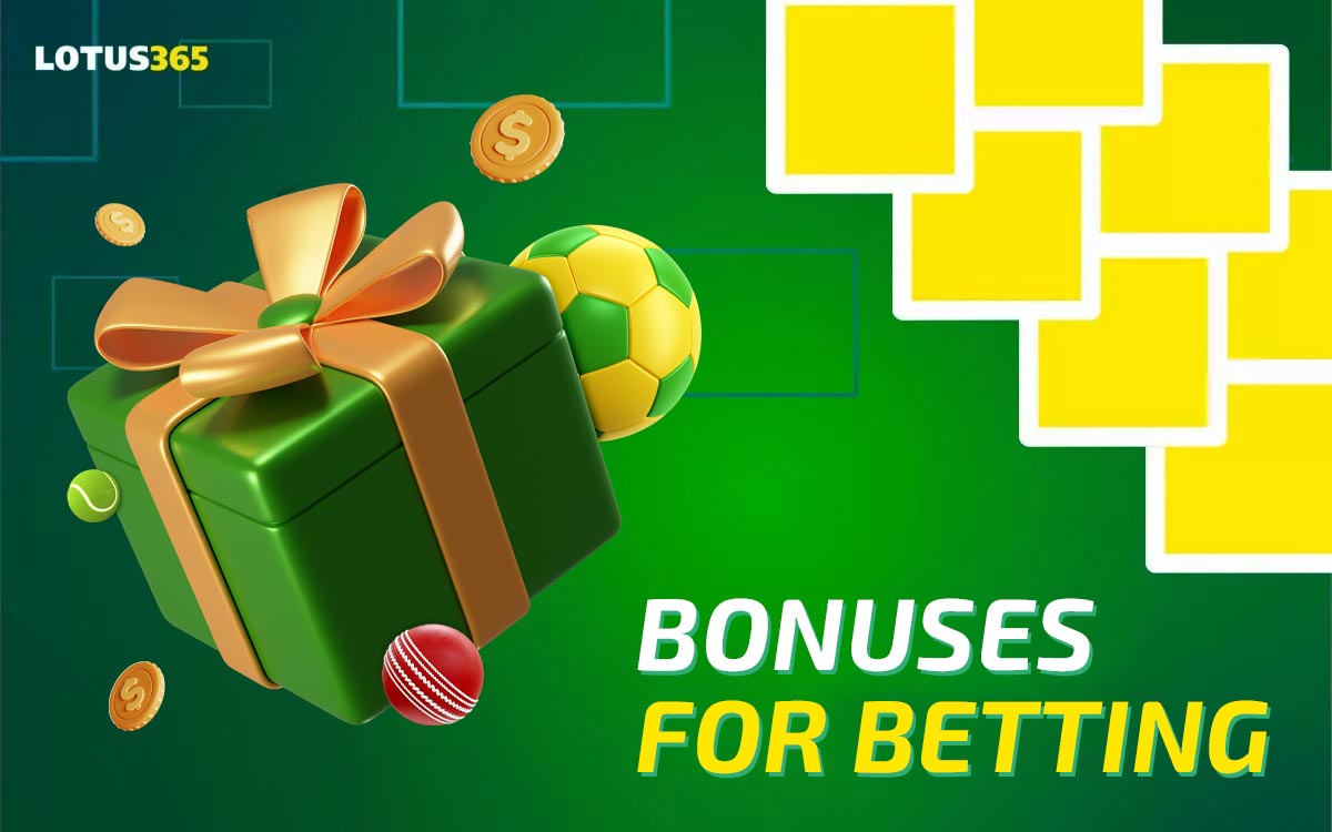 Lotus365 offers bonuses for sports betting to players from India.