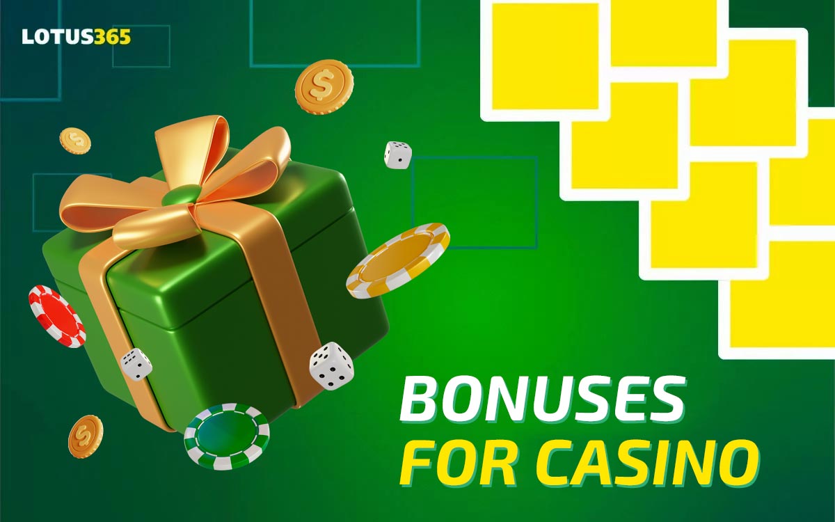 Lotus365 provides various casino bonuses to players from India.