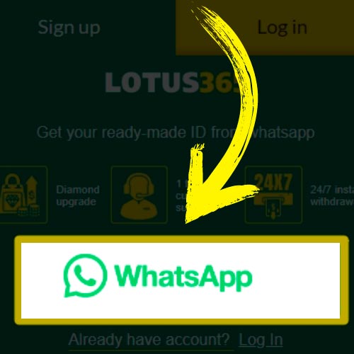 You will be redirected to the Lotus365 WhatsApp chat